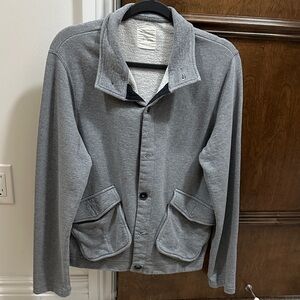 Billy Reid Men's Gray Lightweight Jacket - Cardigan Sweater - Men’s Sz Medium